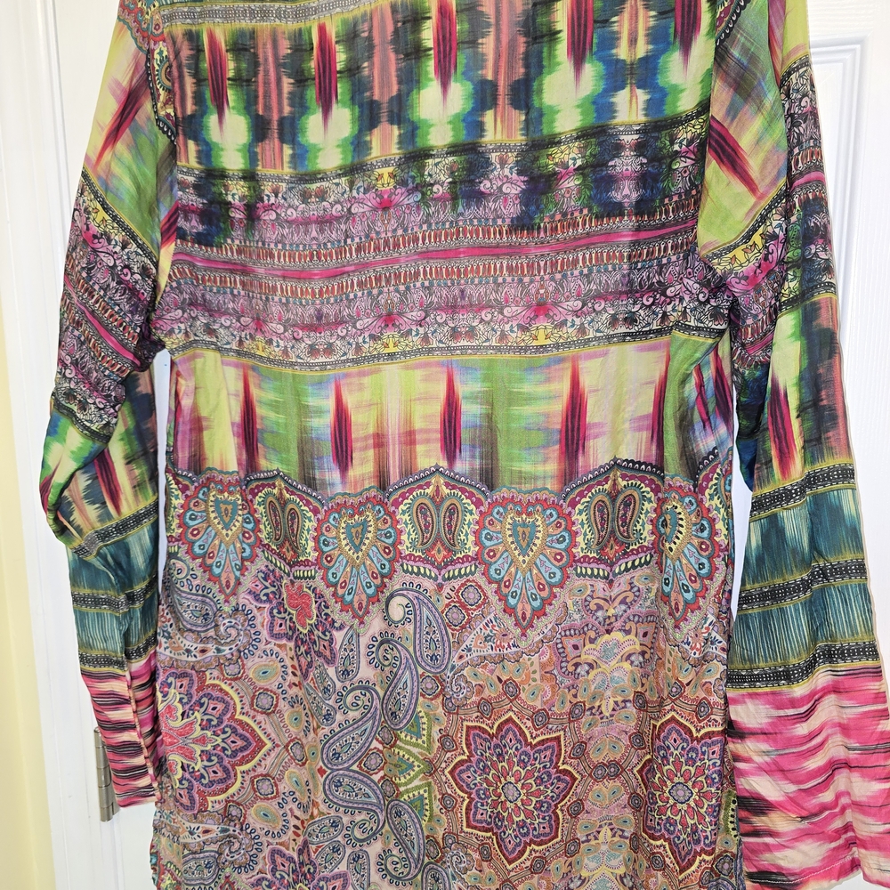 Johnny Was Multicolor Patterned Top - Picture 3 of 6